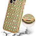 thumbnail image 5 of Glitter Case Compatible with iPhone 13 Pro Max Cute Case for Women Girls, Luxury Crystal Shiny Bling 3D Diamond Jewelry Rhinestone Slim Soft TPU Bumper Protective Sparkly Cover Girly Case Green, 5 of 8