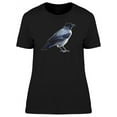 thumbnail image 1 of Gray Watercolor Raven Bird T-Shirt Women -Image by Shutterstock, Female 3X-Large, 1 of 2