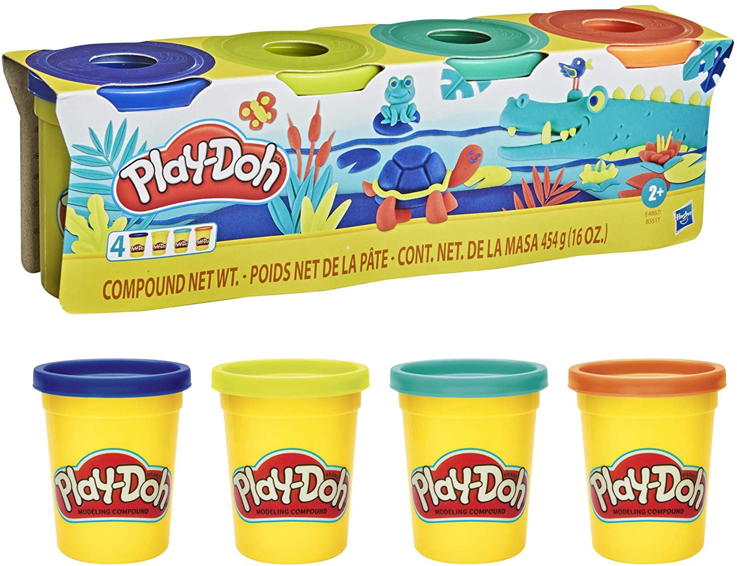 PLAY-DOH Play-Doh 4-pack WILD (dark blue, lime green, turquoise