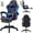 013GameL-Blue, variant on IVOVI 1PC Gaming chair Ergonomically designed, height adjustable, and features lumbar support.With RGB lighting