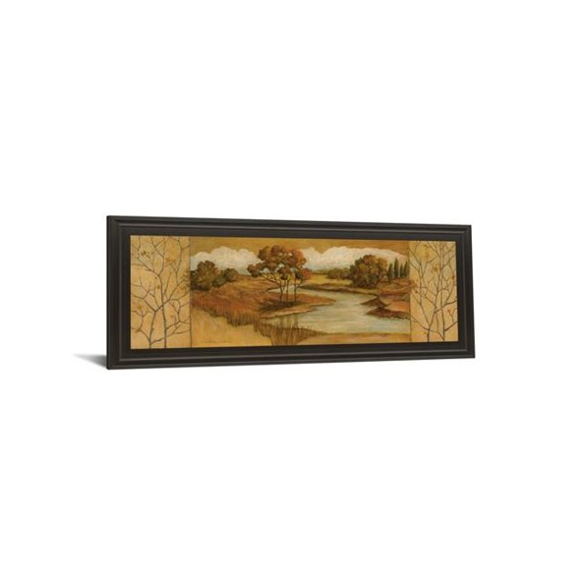 Art 1081 Classy 18 x 42 Po Scène de Rivière II Mur d'Impression Encadré Art