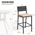 thumbnail image 2 of Crestlive Products Outdoor Bar Stools Set of 4, Patio Counter Height Barstools with Cushions, Outdoor Bar Chairs with Back & Footrest for Deck, Patio, Backyard, Garden, Poolside, Beige, 2 of 8
