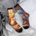 thumbnail image 5 of Fuzoiu Rainbow Lamb Breakfast Print Athletic Crew Socks for Men & Women,Casual Crew Socks,Above Ankle Crew Socks for Business, Casual, 5 of 6