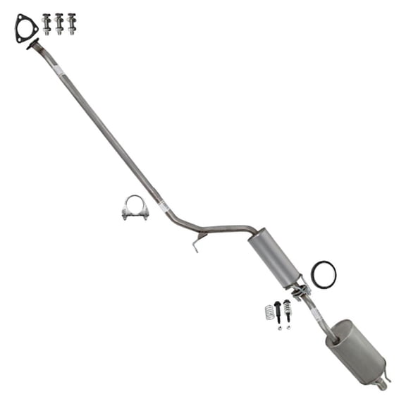Northeastern Exhaust Resonator Pipe & Rear Muffler Kit Fits 2006-2011 Honda Civic 1.8L 2-Door Coupe - Direct Fit | Stainless Steel | Includes Hardware Kit