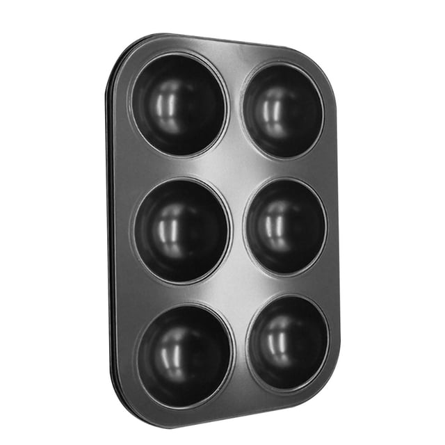 Bewildely Molde para magdalenas de 6 cavidades, bandeja para magdalenas, molde para magdalenas y Chocolate, molde para magdalenas, molde para Herramientas y accesorios para hornear negro Bewildely HA002382-02