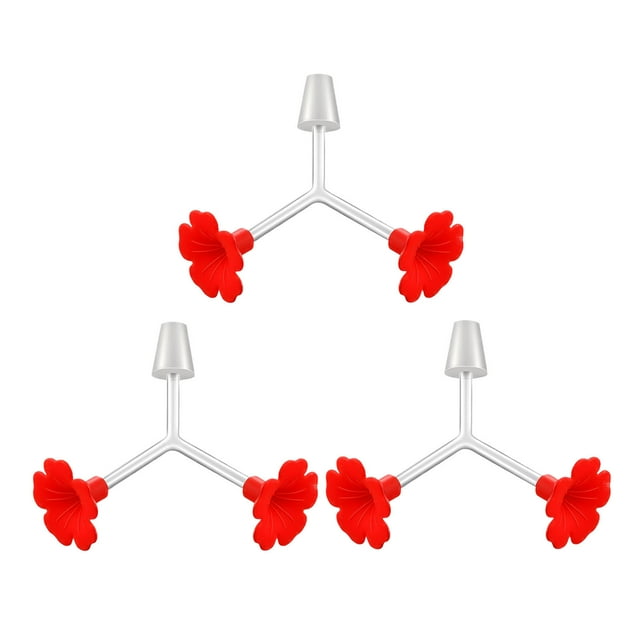 SLYNSHome 3Pcs Floral Tip Hummingbird Feeder Tubes for DIY Hummingbird Feeders Hummingbird Feeder Replacement Accessory