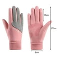 thumbnail image 3 of Dyfzdhu Women Winter Fleece Thickening Elastic Edge Cold Proof Outdoor Driving Riding Sports Non Slip Touched Screen Gloves Unisex Purple, 3 of 4