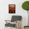 thumbnail image 2 of Red Tulip Fields Of Holland Netherlands Modern Oil Artwork Framed Wall Art Print A4, 2 of 4