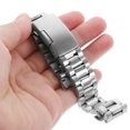 thumbnail image 6 of HEMOTON 20mm Stainless Steel Solid Links Bracelet Watch Band Strap Curved End with 4pcs Watch Spring Bars (Silver), 6 of 8