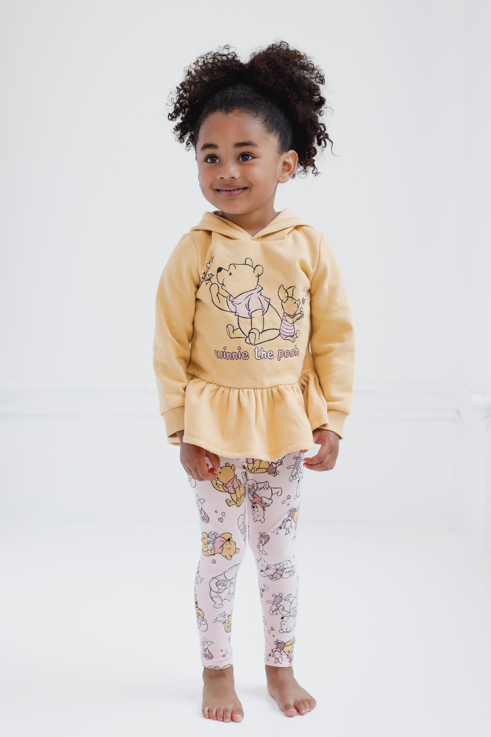 Disney Winnie the Pooh Piglet Pullover Peplum Fleece Hoodie and Leggings Outfit Set Infant to Toddler