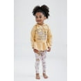 thumbnail image 3 of Disney Winnie the Pooh Piglet Pullover Peplum Fleece Hoodie and Leggings Outfit Set Infant to Toddler, 3 of 5