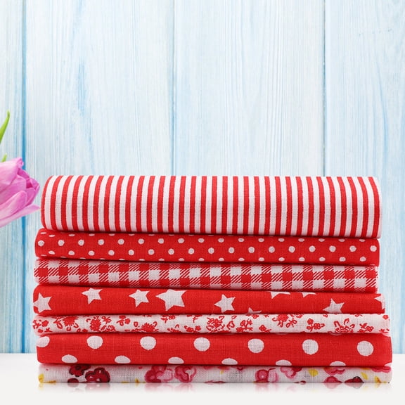 FAGINEY 7pcs 50*50cm Cotton Fabric DIY Assorted Squares Pre-Cut Bedding Kit Quarters Bundle, Cotton Fabric Pre-Cut Bedding, Pre-Cut Bedding Suite