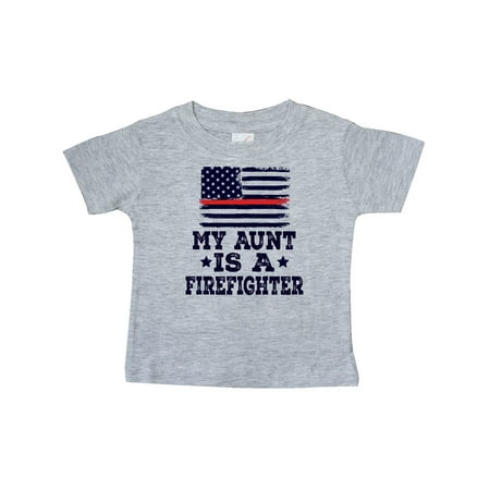 

Inktastic Firefighter Flag Aunt Gift Baby Boy or Baby Girl T-Shirt