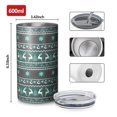 thumbnail image 4 of 20oz Coffee Tumblers Green Christmas Reindeer and Snowflake Pattern Stainless Steel Vacuum Insulated Travel Tumbler Coffee Cups Mug with Lid and Straw with Cleaning Brush for Cold & Hot Drinks, 4 of 5