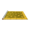 thumbnail image 2 of Ahgly Company Machine Washable Indoor Round Oriental Yellow Traditional Area Rugs, 8' Round, 2 of 4
