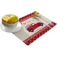 thumbnail image 2 of Placemats Set of 6,Non Slip Washable Table Mats Set, Valentine''s Day Red Truck with Flowers Table Placemats for Kitchen Dining Table,Wedding Holiday Party Decoration, 2 of 5