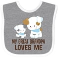 thumbnail image 3 of Inktastic My Great Grandpa Loves Me Boys Grandson Boys Baby Bib, 3 of 4