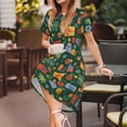 thumbnail image 3 of Lsque Christmas Gift Print Women's Casual Dress T-Shirt Summer Short Sleeve Scoop Neck Swing Dresses, 3 of 6