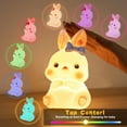 thumbnail image 2 of GUPUP Cute Rabbit Night Light for Kids, 10 Color Changing Gifts Light for Women Teen Girls Baby,Dimmable Bedside Lamp for Children Bedroom Kawaii Room Decor, 2 of 7