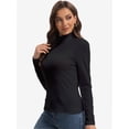 thumbnail image 2 of Women's Slim Fit Mock Turtleneck Pullover Top - Long Sleeve Lightweight Casual Shirt, 2 of 6