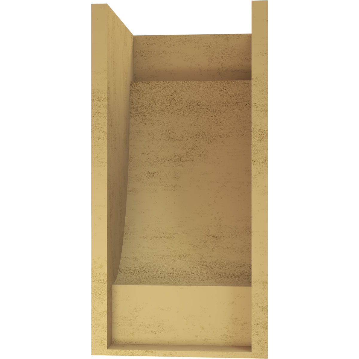 11"W x 11"D x 22"H Wide Alpine Rough Cedar Woodgrain TimberThane Corbel, Primed Tan