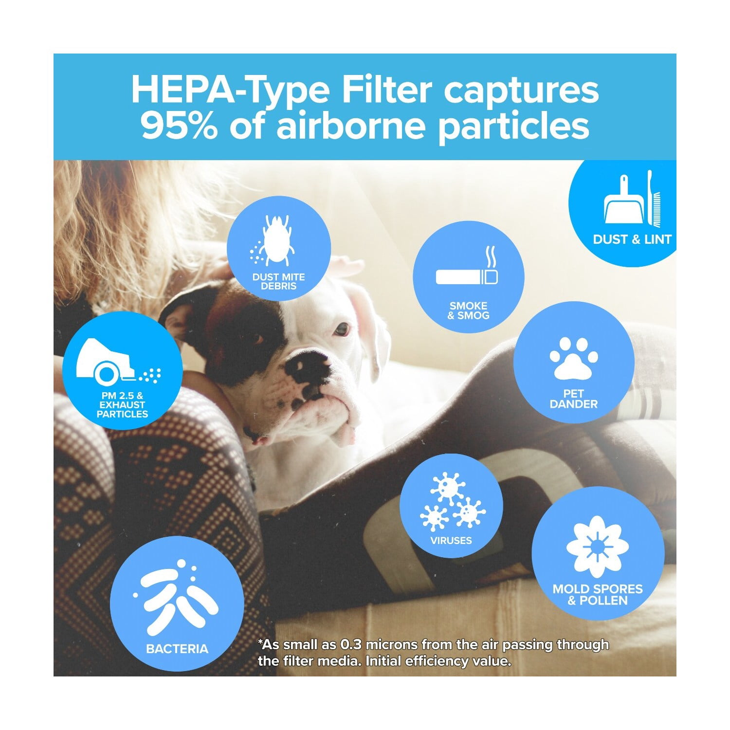 Filtrete Allergen Reduction HEPA-Type Room Air Purifier Filter, F1