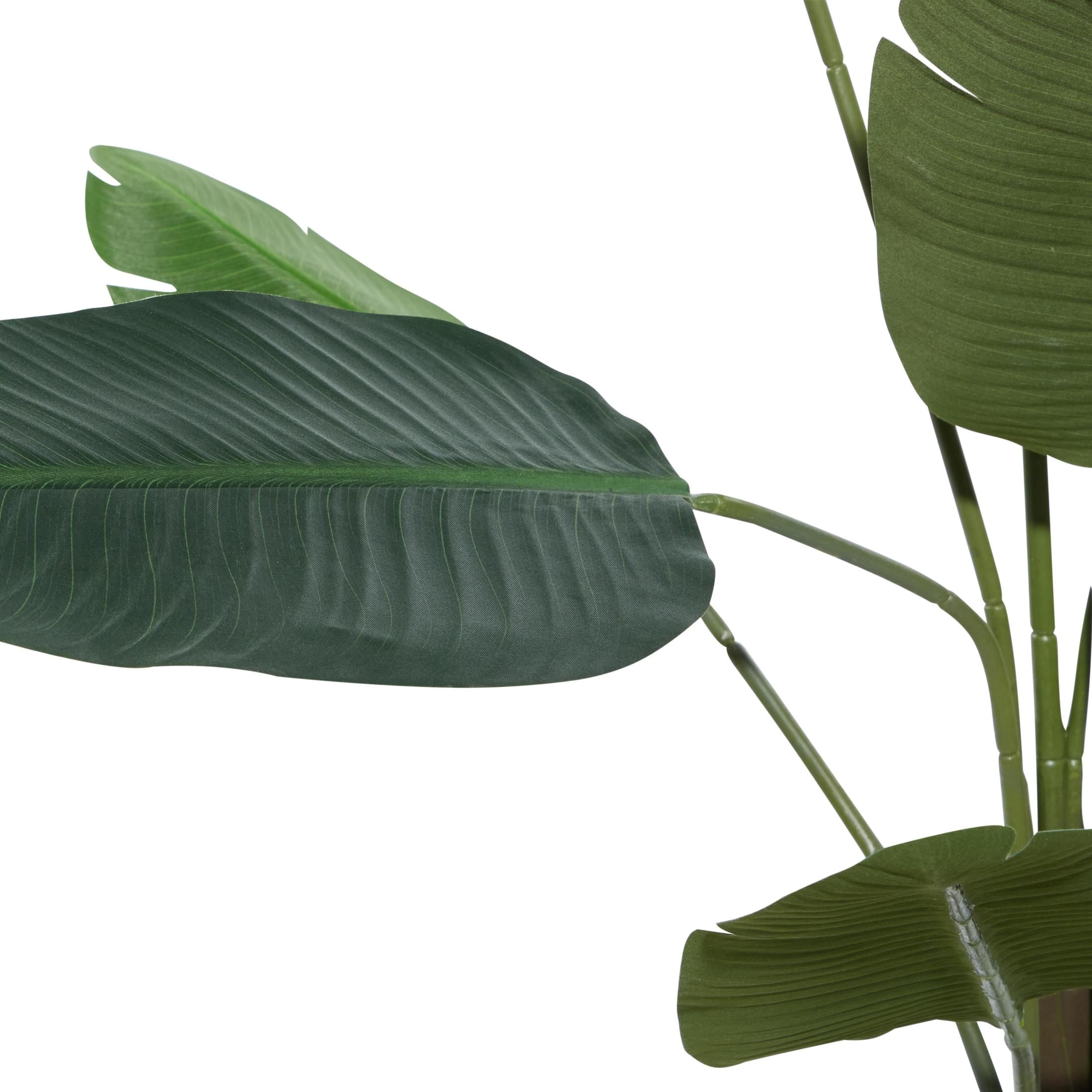 DecMode 70" Tall Artificial Bird of Paradise Plant in Black Plastic Pot