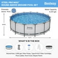 thumbnail image 3 of Bestway: Steel Pro MAX 15' X 48" Above Ground Pool Set - 4231 Gallon, Outdoor Family Pool, Corrosion & Puncture Resistant, Includes Filter, Pump, Ladder & Cover, 3 of 12