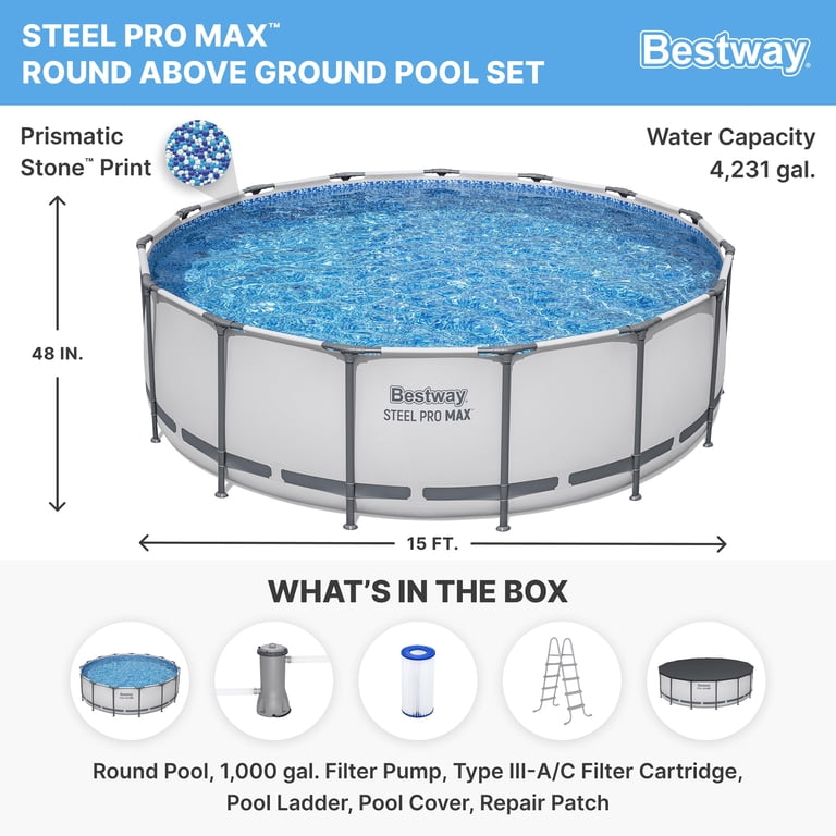 Bestway Steel Pro MAX Framed Metal 15' x 48