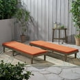 thumbnail image 3 of Noble House Nadine Outdoor Wood Lounge Cushion (Set of 2) Gray/Rust Orange, 3 of 6
