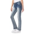 thumbnail image 1 of WallFlower Women's Luscious Curvy Bootcut Mid-Rise Insta Stretch Juniors Jeans (Standard and Plus), 1 of 9