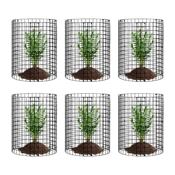 6-Pack Metal Plant Cages, 12.6'' Diameter x 14'' Height - Animal Proof Garden Protectors for Plants