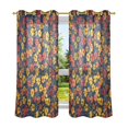 thumbnail image 6 of Yayeee Window Curtains Light Filtering 63"x42" Grommet Panel Pair Home Living Room Decor, Yellow Floral, 6 of 7