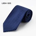 thumbnail image 1 of Corbata profesional de seda morera teñida con hilo jacquard Corbata de seda para hombre, 1 of 1