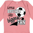 thumbnail image 4 of Inktastic Little Brother and Biggest Fan Soccer Player Boys Long Sleeve Baby Bodysuit, 4 of 5