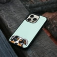 thumbnail image 4 of WIRESTER Shockproof Soft Rubber Cover Case for Apple iPhone 16 Pro 6.3" 2024, Animal Merle Aussie Australian Shepherd Dog On Aero Blue Background, 4 of 5