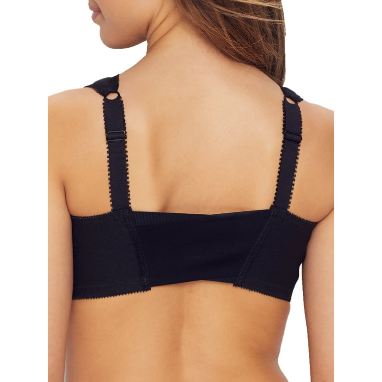Playtex 18 Hour Supportive Flexible Back Front-Close Wireless Bra Black 48D  Women's