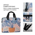 thumbnail image 4 of FORMRS 16" Laptop Bag Carrying Sleeve Case with Handle Travel Shoulder Briefcase, Pink Leaves, 4 of 8