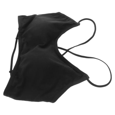 MLINS Beautiful Back Strap Bra Waist-retraction Adhesive Decor Body Pants Black
