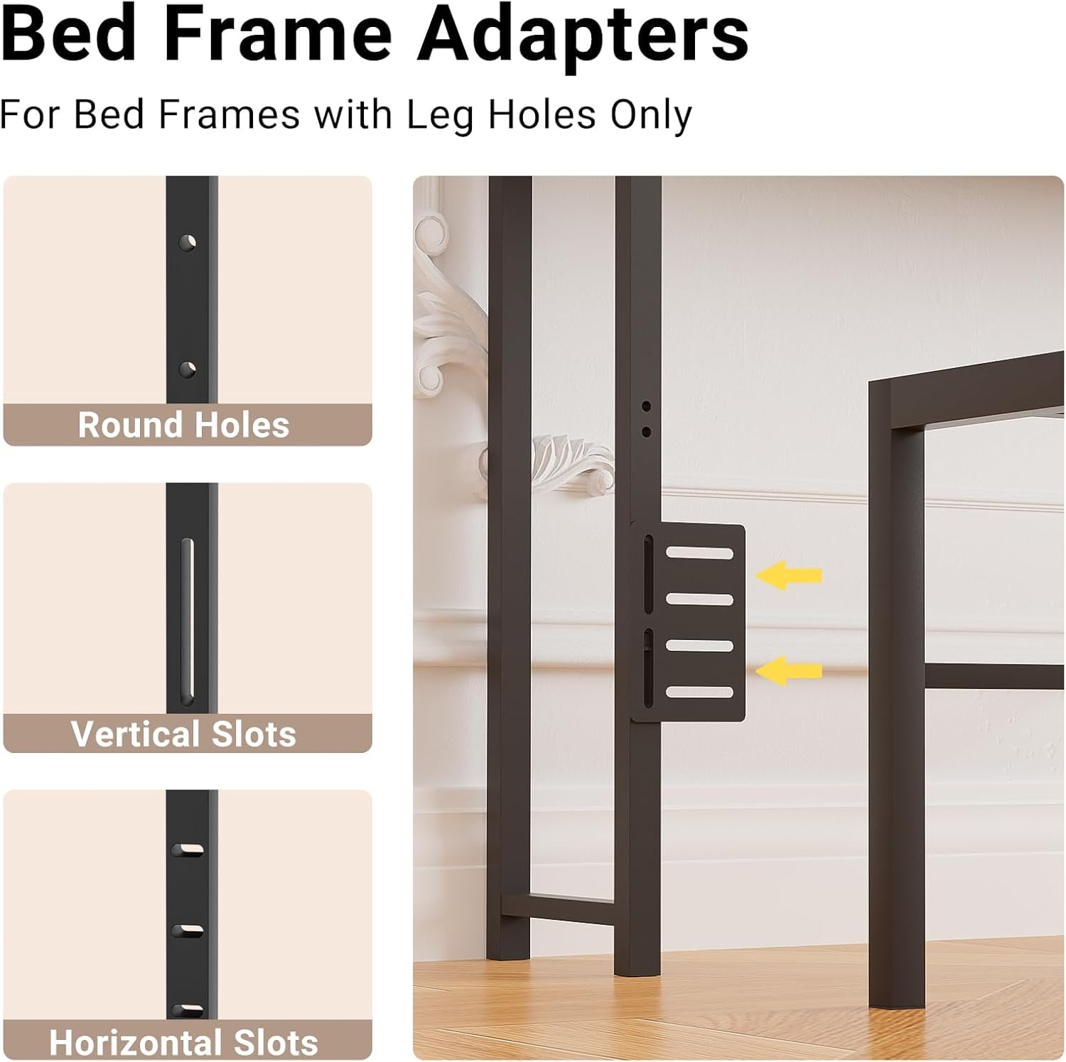 Homieasy Headboard for Full Size Bed, Bookcase Style Head Board with Power Outlet and RGB LED Light, Reversible Headboard with Storage, Height Adjustable, Sturdy and Stable, Black