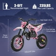 thumbnail image 3 of LEAQU Pink 50cc Dirt Bike for Kids Girls, 2-Stroke Gas Powered Off-Road Motorcycle, Hydraulic Disc Brakes, 10" Tires, 330LBS Load, Youth Motocross Bike, 3 of 11