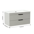 thumbnail image 3 of 35.4 Inch Bathroom Vanity with Sink, Modern Floating Bathroom Storage Cabinet, Bathroom Vanities with Sink, Wall Mounted Bathroom Cabinet with 2 Soft Close Drawers, 3 of 7