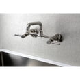 thumbnail image 2 of Kingston Brass KS823PN Concord Two-Handle Wall-Mount Kitchen Faucet, Polished Nickel, 2 of 5