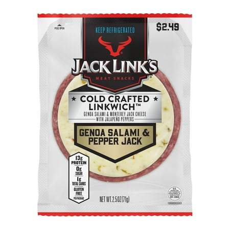 2.5OZ JL BEEF AND PORK GENOA SALAMI AND PEPPER JACK CHEESE 1/1CT