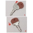 thumbnail image 4 of 20Pcs Plastic Key Cap Covers 1"x0.79"x0.16" Key Identifier Markers Protectors Cover for Standard Flat House Keys (Brown), 4 of 5