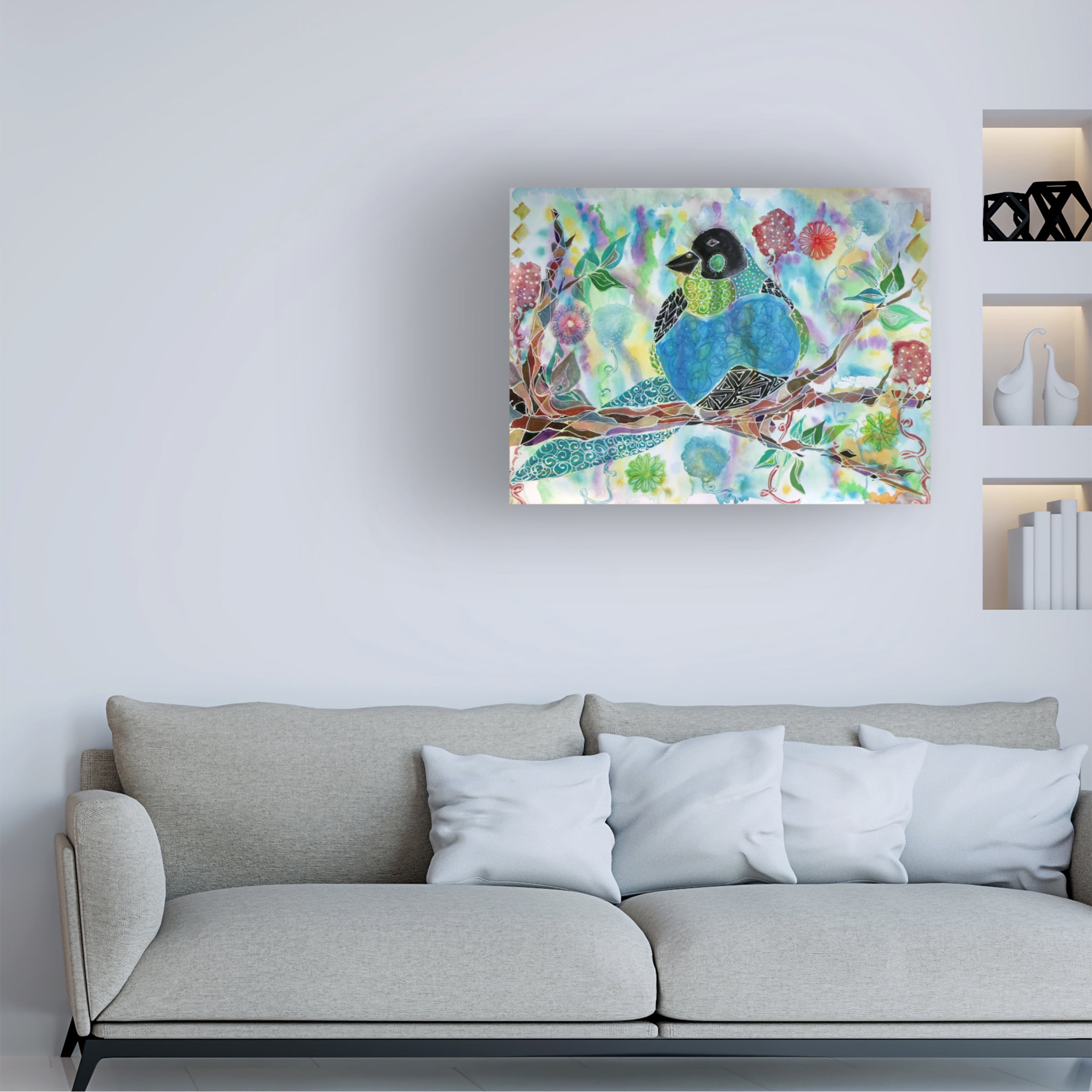 Trademark Fine Art 'A Bird of a Different Feather' Canvas Art by Lauren Moss