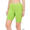 thumbnail image 3 of 2 Packs of Zenana Womens & Plus Soft Cotton Stretch Mid Thigh Length Fitness Sport Biker Shorts, 3 of 5