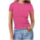 thumbnail image 2 of Eres Más Que una Camisa de Puntuación de Prueba Sexy de Manga Corta Lentejuelas Suelta Camisa de Blusa con Cuello en V, Poliéster, 2 of 6