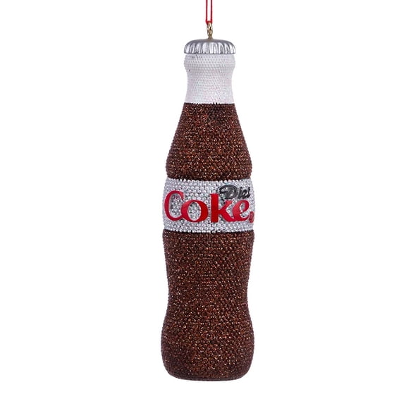 KSA Pack of 12 Brown and Red "Diet Coke" Christmas Ornaments 4.5"
