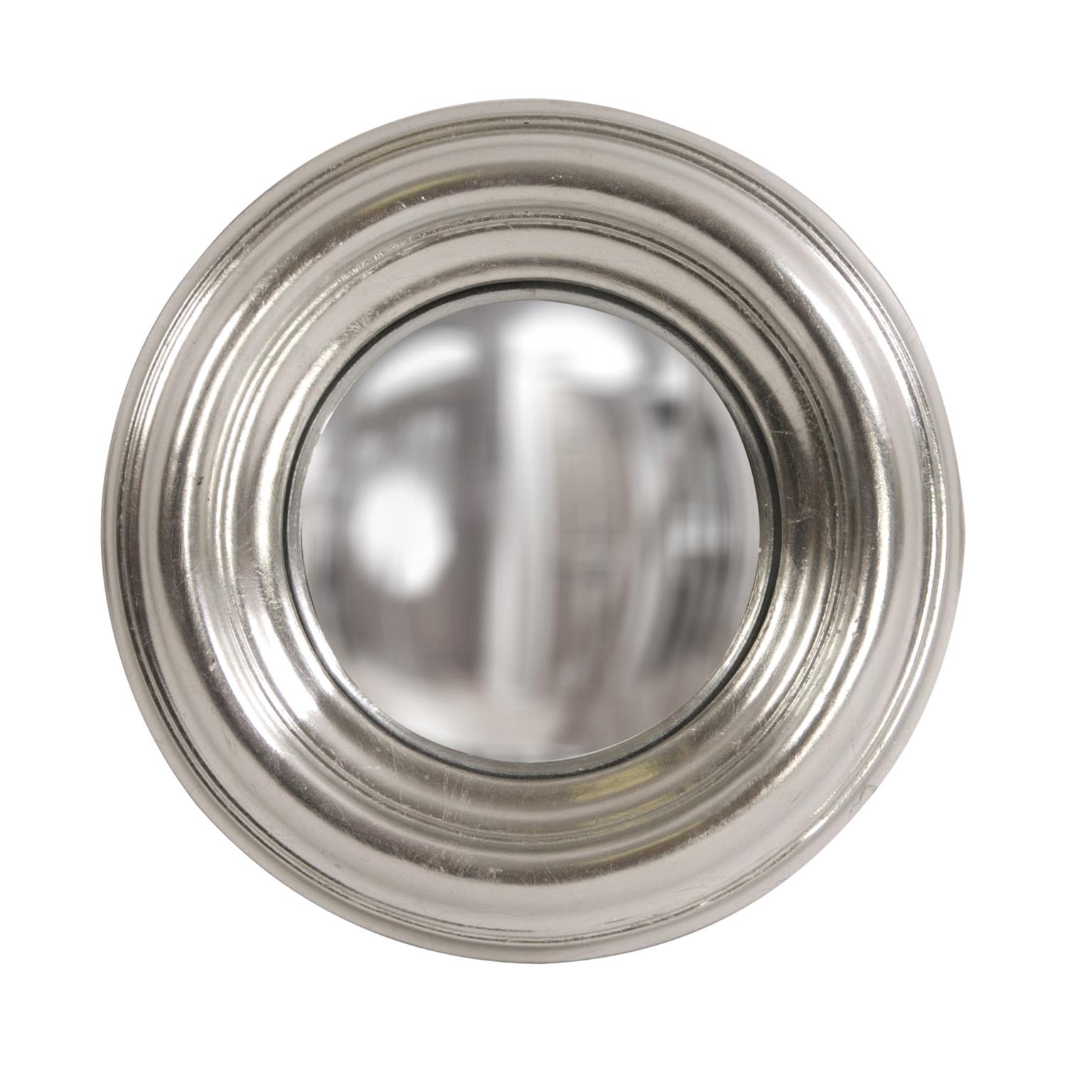 Tyler Dillon Round Silver Convex Sylvia Accent Mirror - 9.1/2" Diameter x 1.1/2"